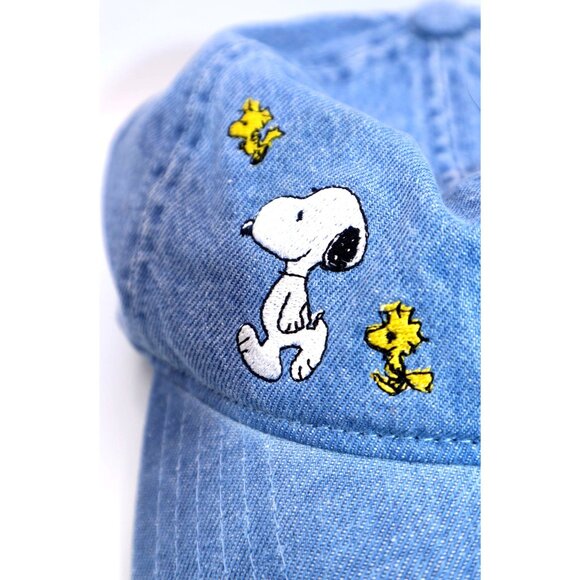 Peanuts Snoopy Woodstock Denim Cap Y2K Cartoon Streetwear Collectors Item - Picture 3 of 5